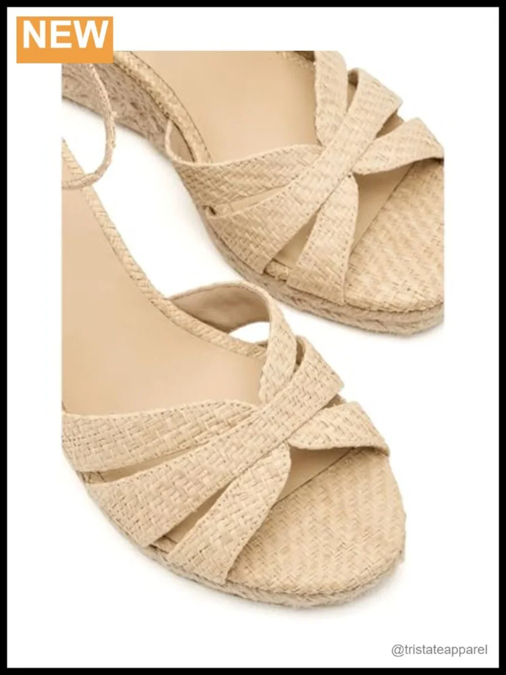 Raffia Espadrille Wedge Sandal Multi-Strap Buckle Ankle Casual Summer